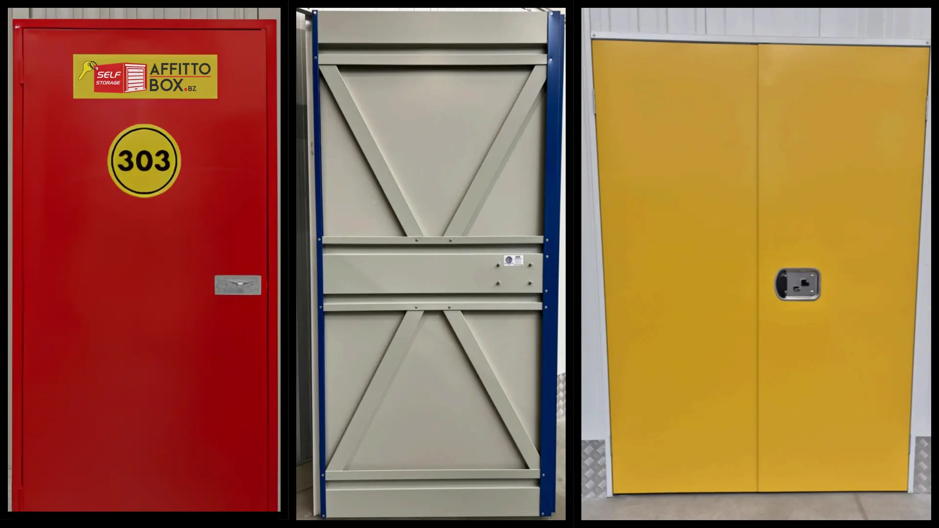 Porta singola e porta doppia per box self storage